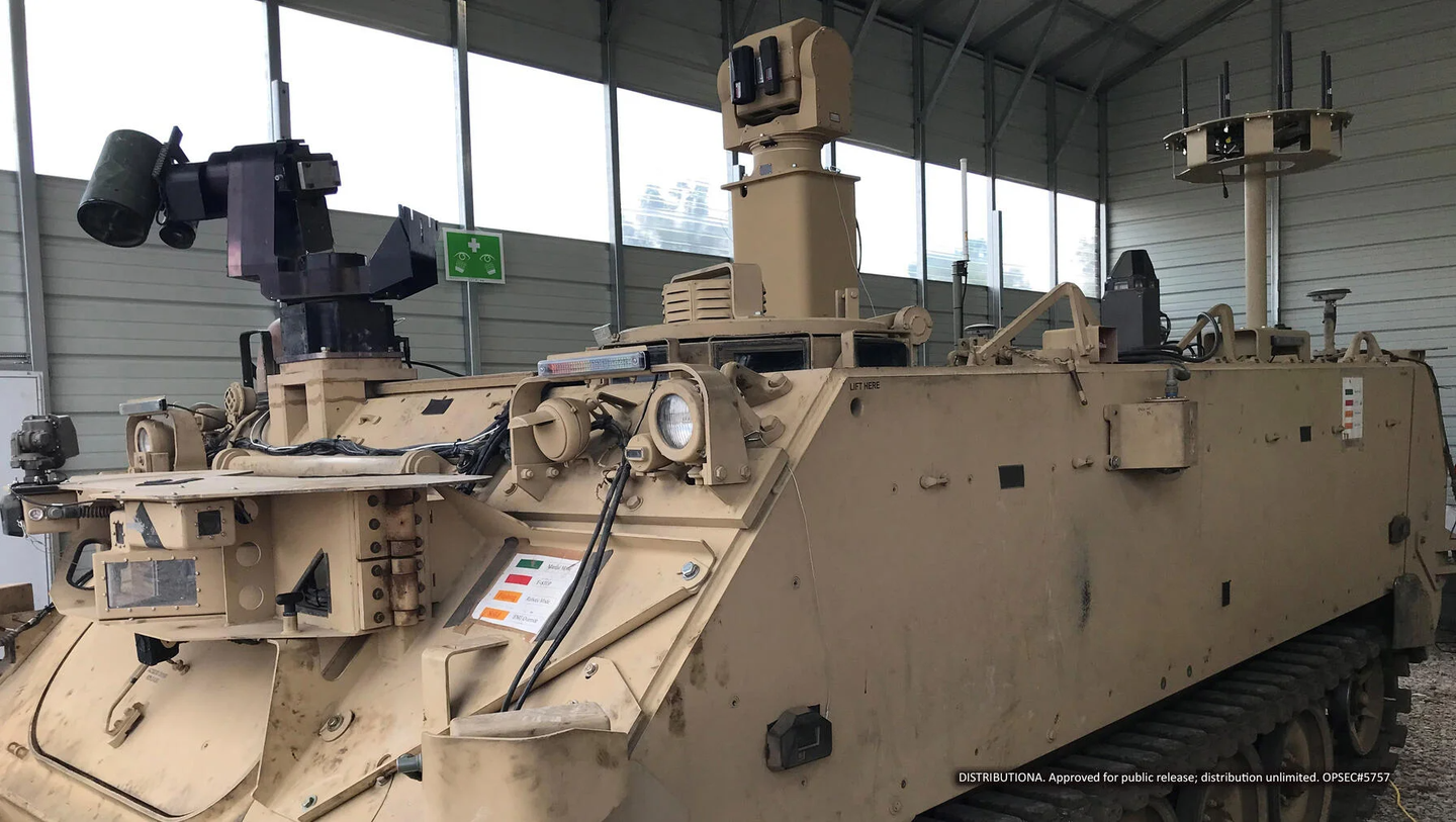 L3Harris Technology's WESCAM MX-GCS MK3 sight can be seen fitted to an Army IFV. <em>Credit: L3Harris</em>