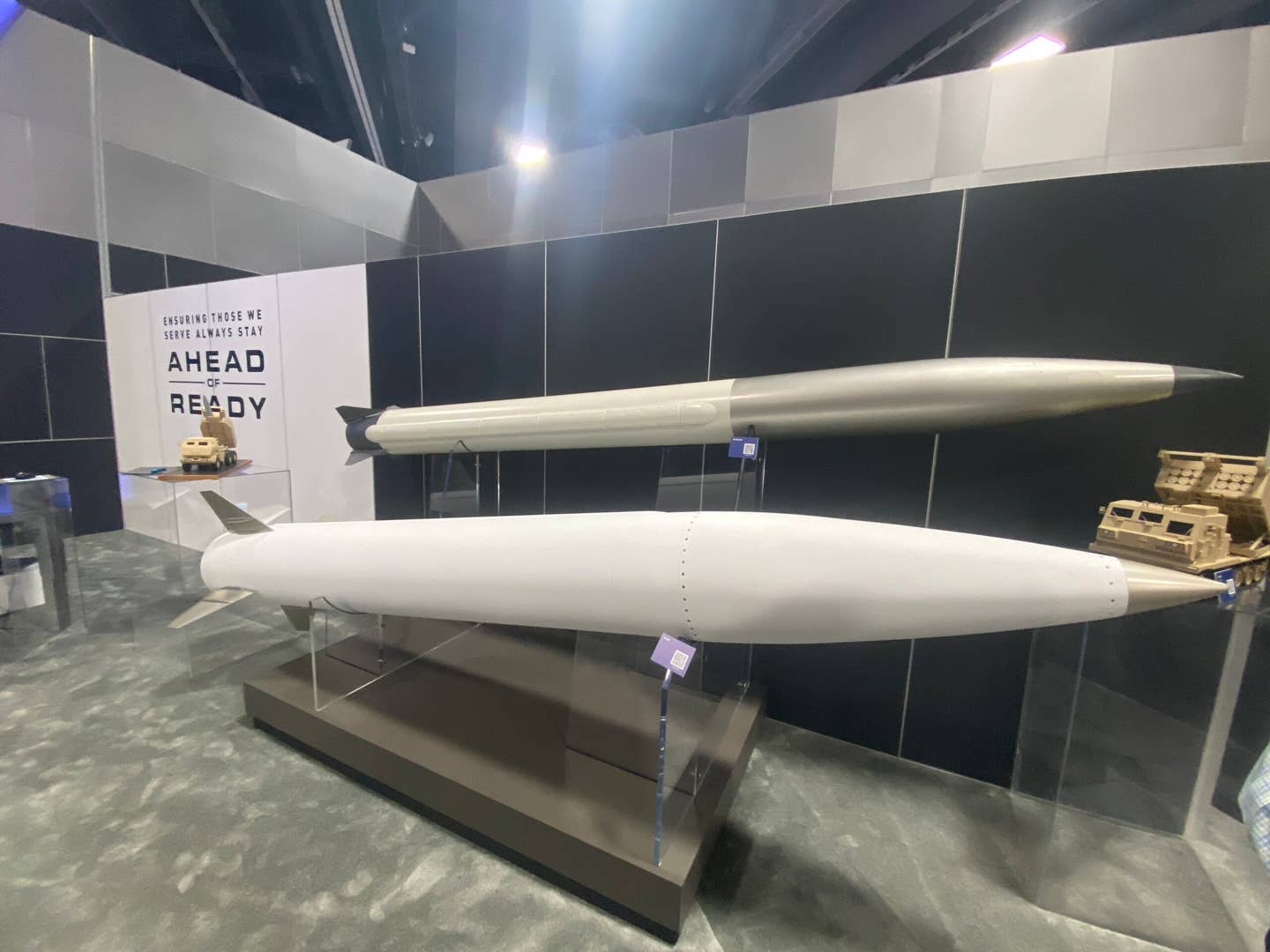 A concept demonstrator of the ER GMLRS at the Lockheed Martin booth during this year's AUSA conference. <em>Credit: Dan Parsons</em>