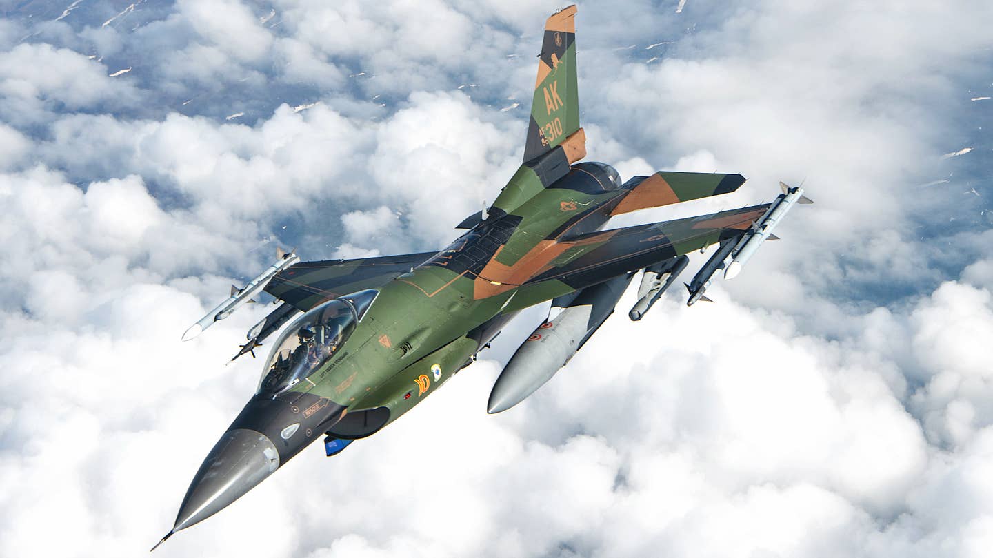Camouflaged Aggressor F-16s Are Intercepting Russian Bombers In Alaska