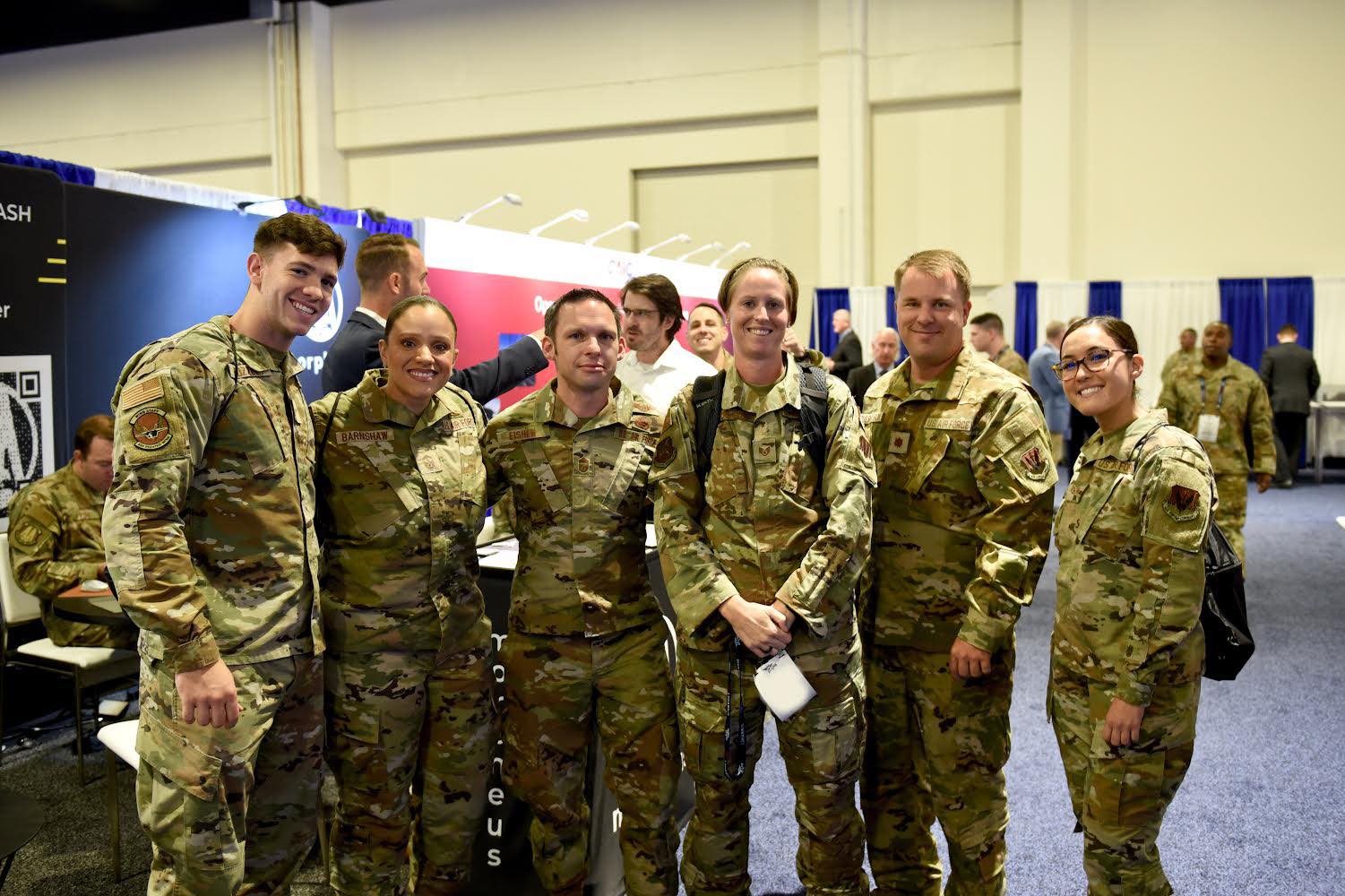 Members of the 350th Spectrum Warfare Wing while attending the Air Force Association Air, Space, &amp; Cyber Conference in Washington D.C. <em>Credit: 350th SWW</em>