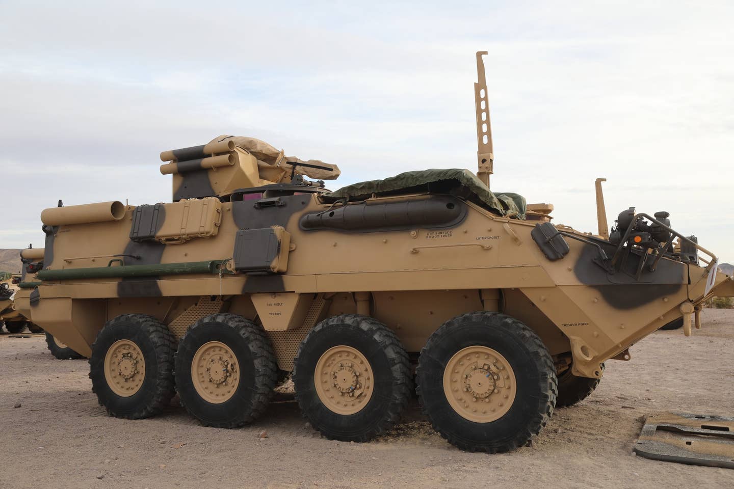 The Army's Stryker-series vehicle meant to emulate a Russian BTR-87. <em>Credit: 11th Armored Cavalry Regiment</em>