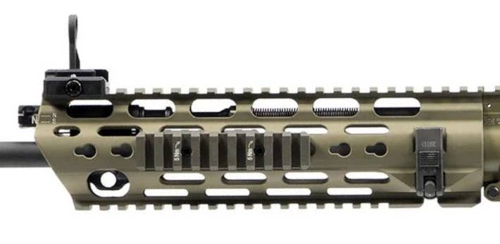A closeup of the HK416 A8's handguard. <em><em>Heckler &amp; Koch</em></em>