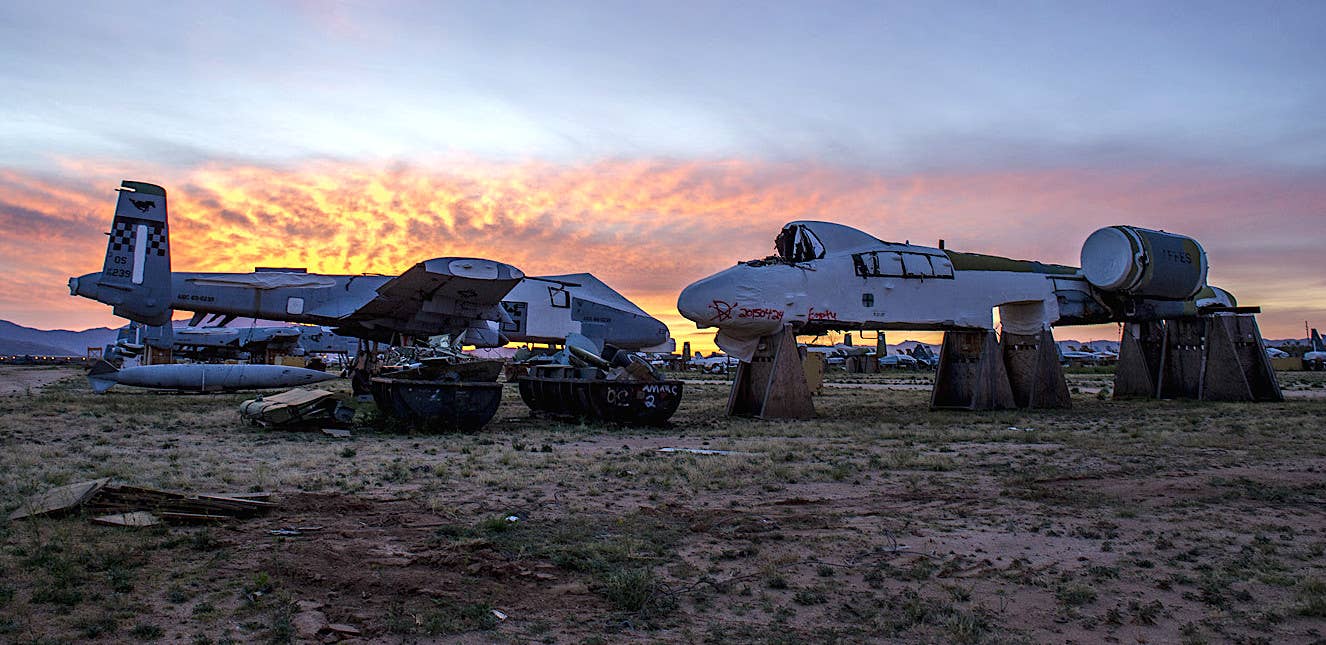 An example of the condition of some of the A-10s at the boneyard. <em>USAF / J.M. Eddins Jr</em>
