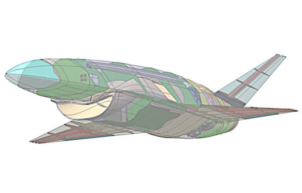 A rendering for a pre-Fury drone design from Blue Force Technologies, which also highlights the company's separate work in the advanced 3D design and modeling space. <em>Blue Force Technologies</em>