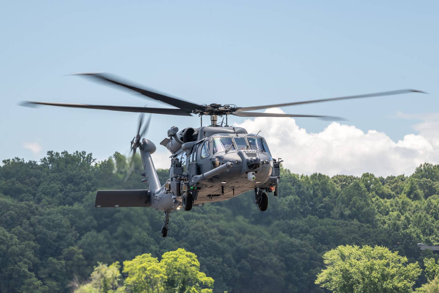 An HH-60W Jolly Green II CSAR helicopter in flight. <em>Credit: Lockheed Martin</em>