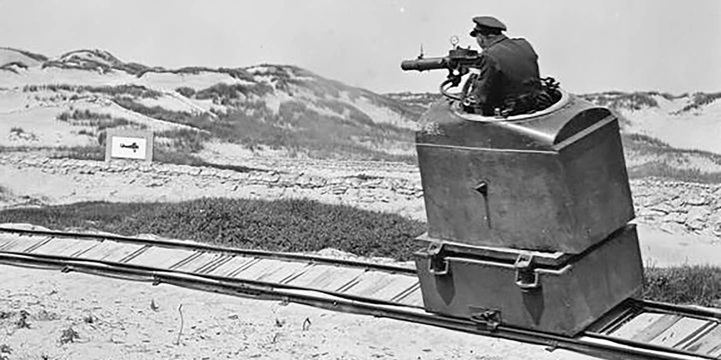 Air Gunnery on rails training WWI