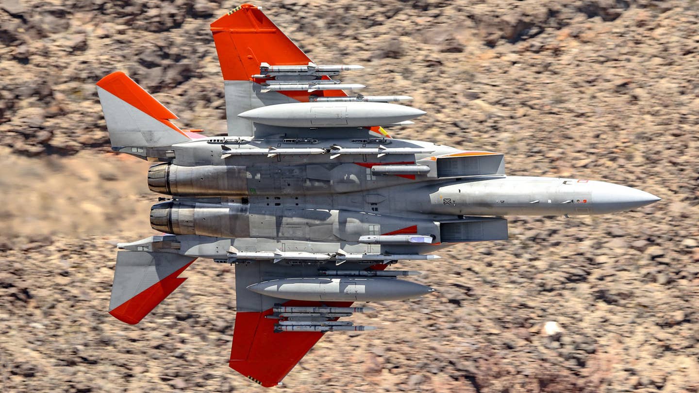 An F-15SA (Advanced F-15) carrying a full load of 12 AMRAAMs. <em>Christopher McGreevy</em>