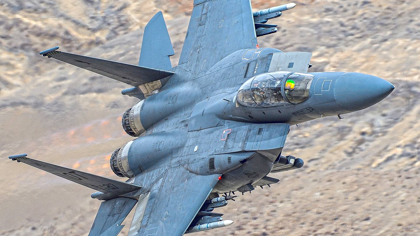 A USAF F-15E Strike Eagle with Conformal Fuel Tanks. <em>Jamie Hunter</em>