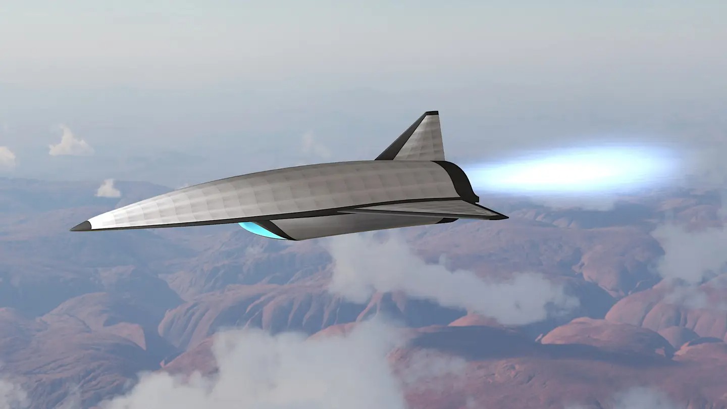 Concept rendering of the Project Mayhem hypersonic weapon. <em>Credit: Leidos</em>