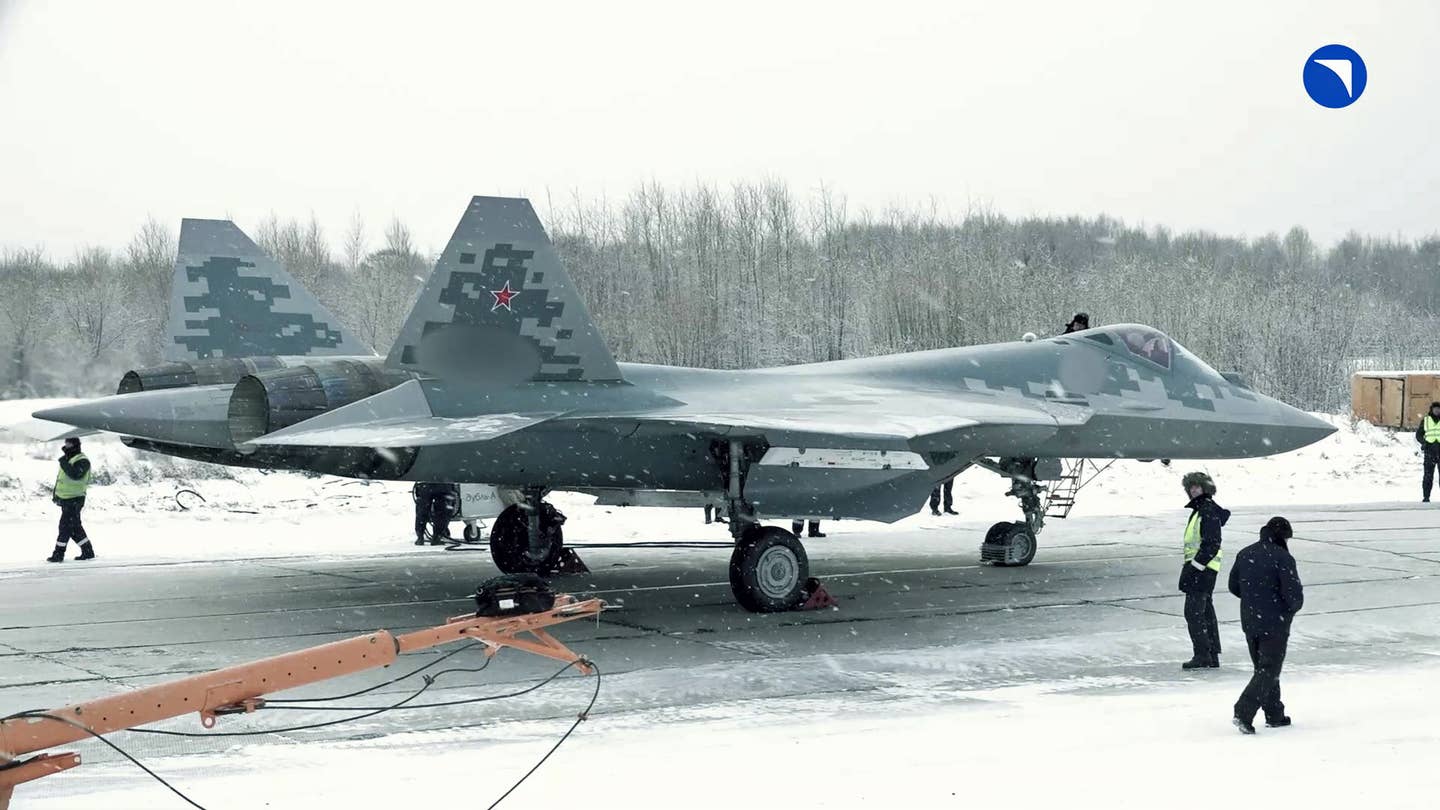 The most recent batch of four Su-57s was delivered in December 2022. <em>United Aircraft Corporation</em>