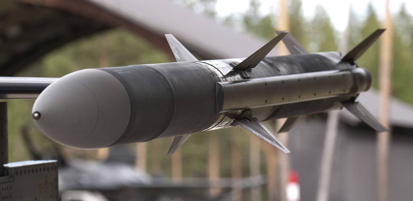 AIM-120 missile. <em>Raytheon Photo</em>