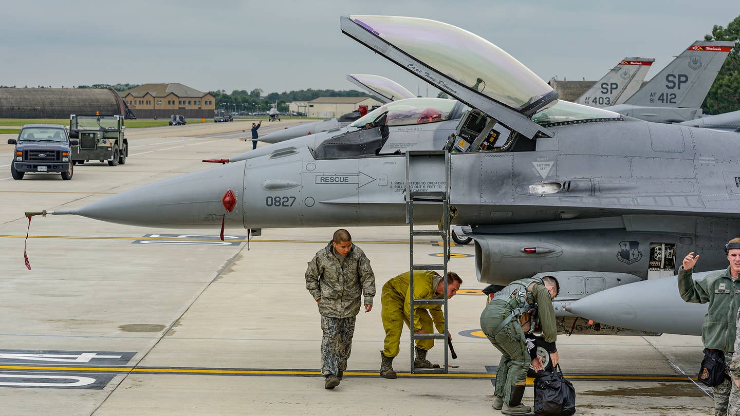 The Block 50/52 F-16C/D specializes in the suppression of enemy air defense (SEAD) missions. <em>Jamie Hunter</em>