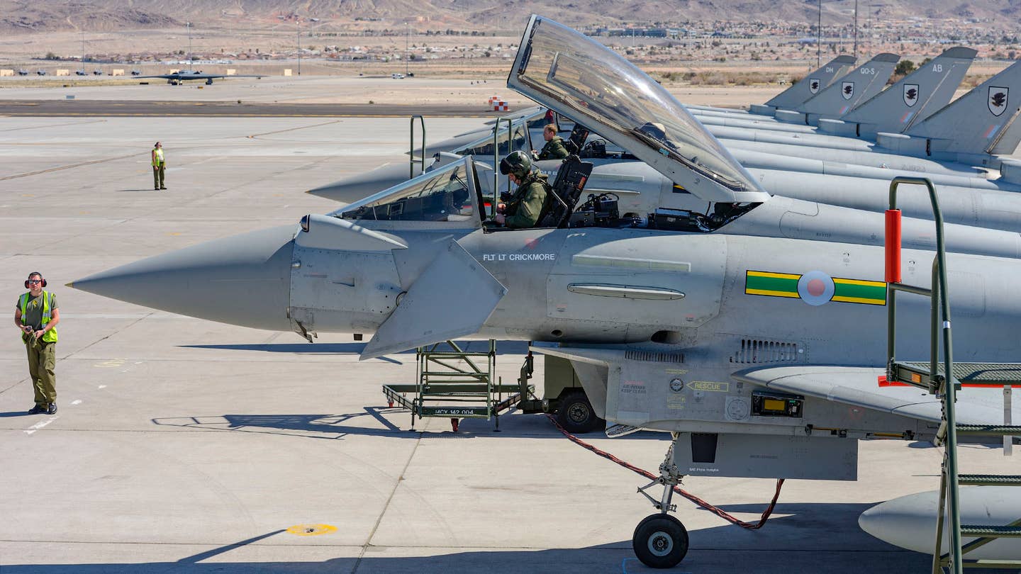 RAF Typhoons on Exercise Red Flag in 2013. <em>Jamie Hunter</em>