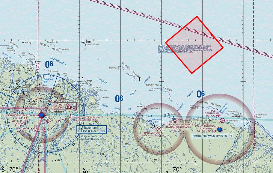 A close-up of the general area where the TFR is in place. <em>SkyVector.com</em>