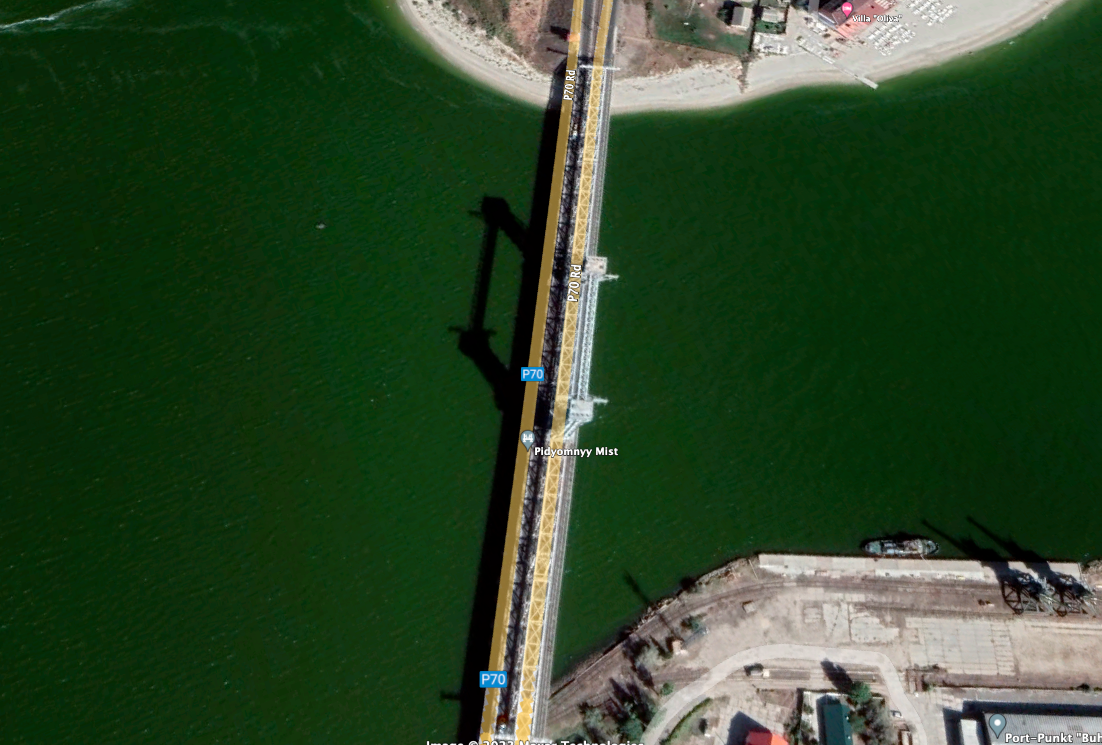 Another view of the bridge. (Google Earth image)