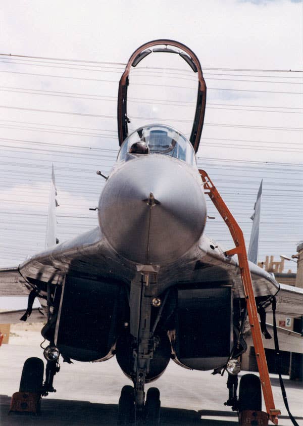 One of the MiG-29s during its evaluation in Israel. <em>Israeli Air Force</em>