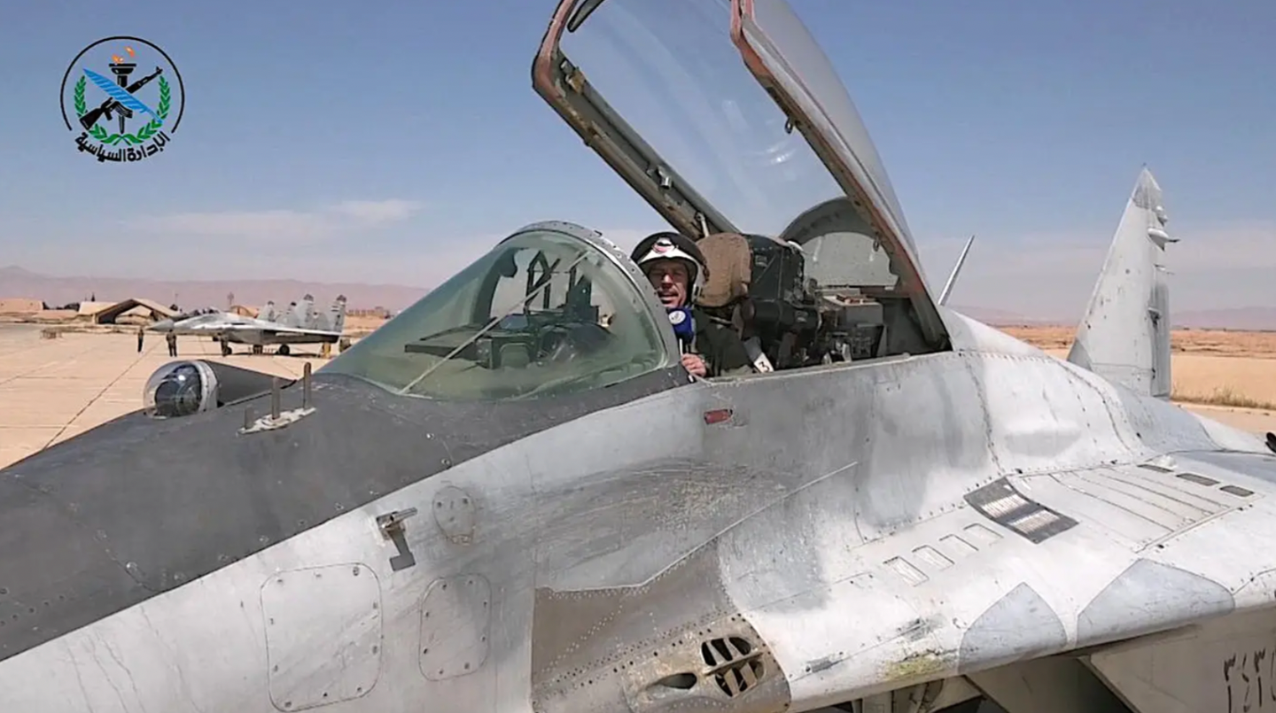 A battered-looking Syrian MiG-29 seen in an official video released in 2020.&nbsp;<em>Syrian Ministry of Defense</em>