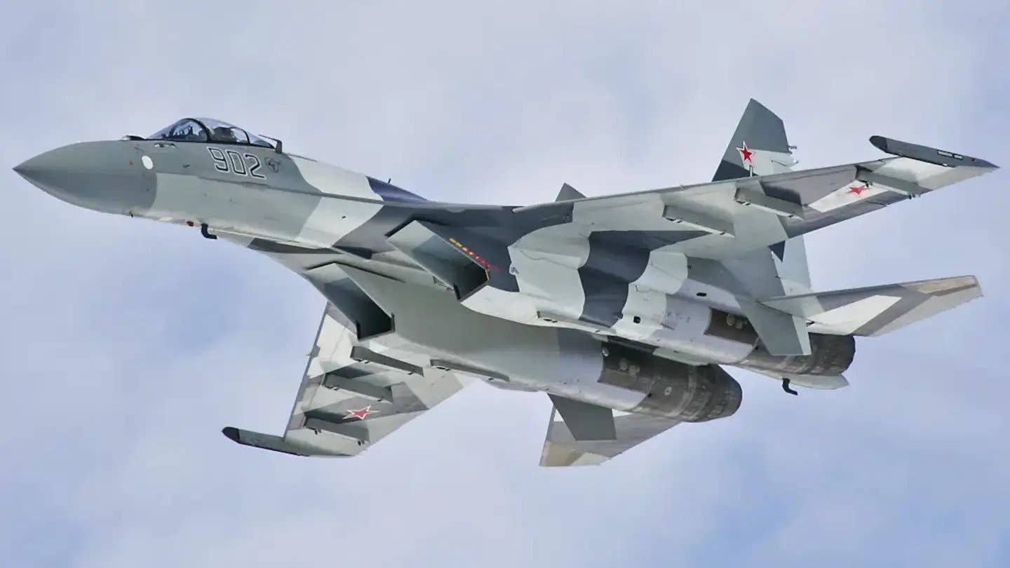 A Russian Su-35 Flanker-E fighter jet.&nbsp;<em>Dmitriy Pichugin via Wikimedia</em>