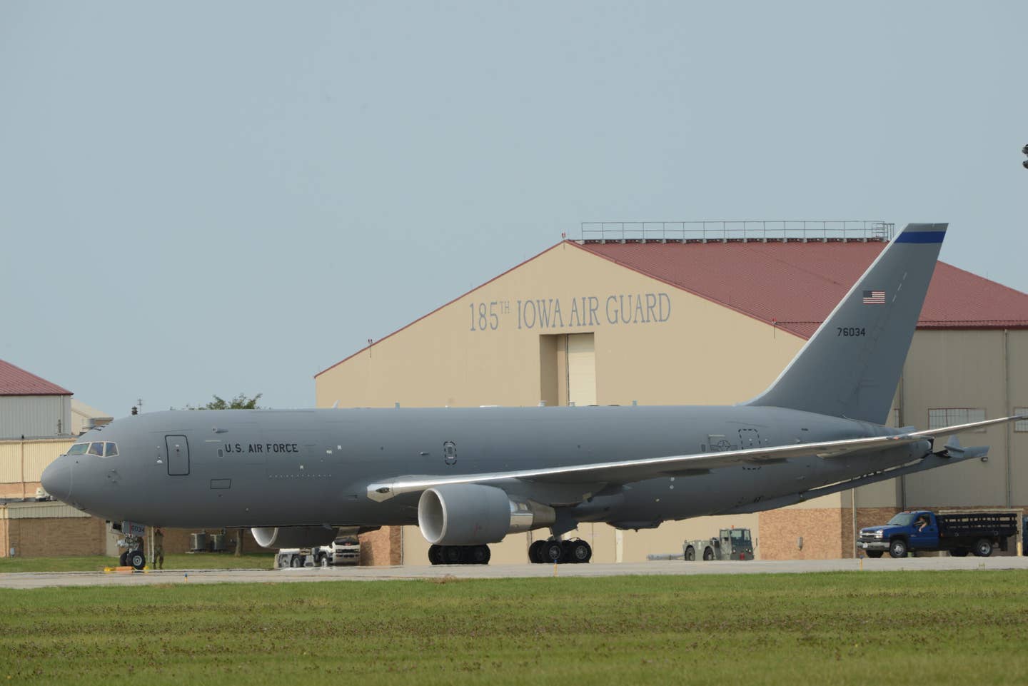Some KC-46s have already been flying with minimal markings. <em>Air National Guard photo by Senior Master Sgt Vincent De Groot</em>