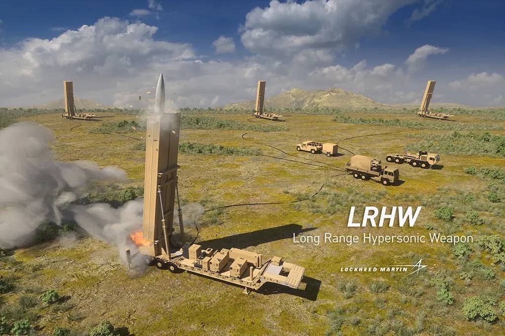 LRHW's distinct launcher shape as seen in the image from the Cape. (Lockheed Martin)