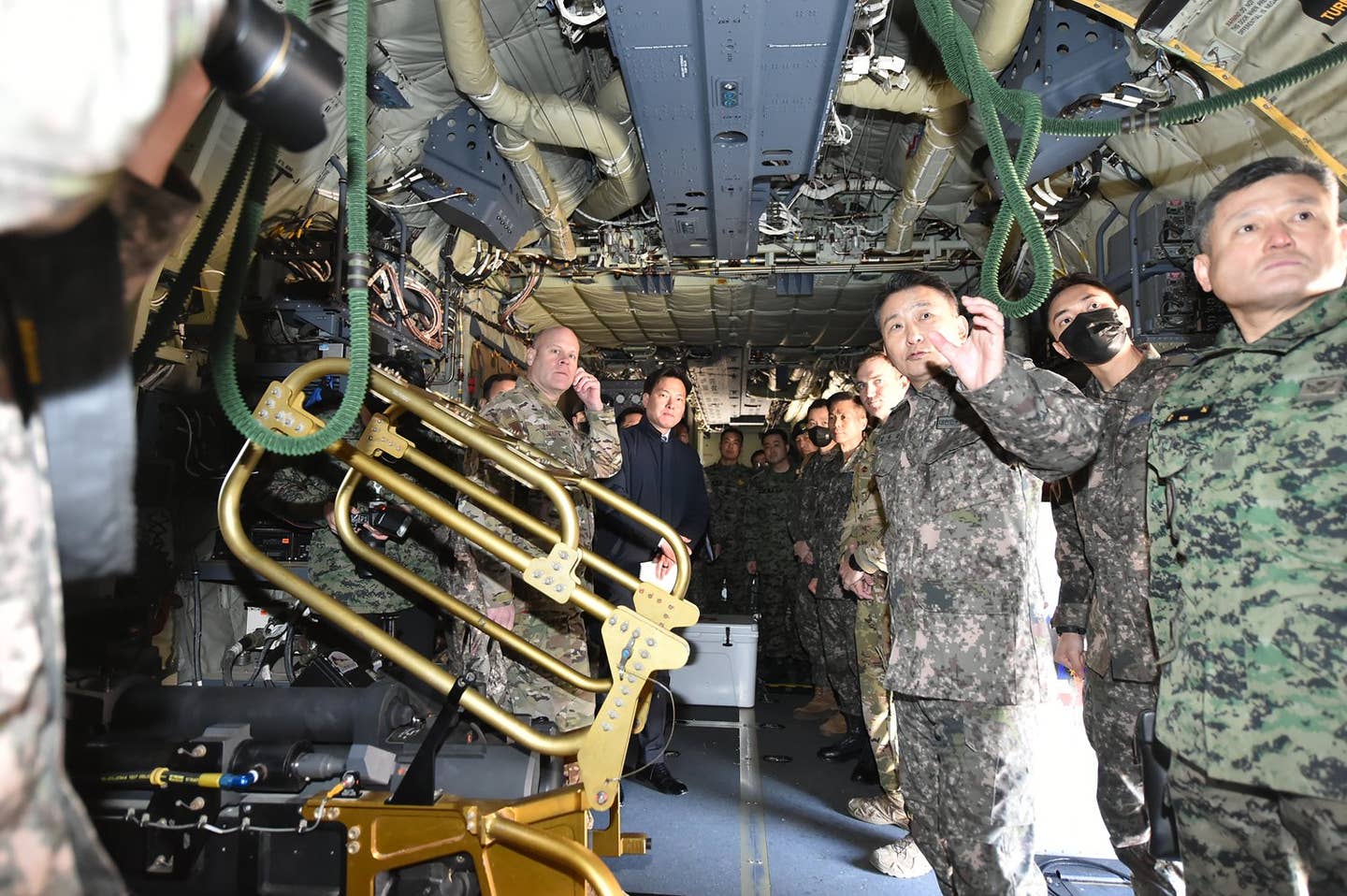 U.S. special commandos and South Korean military personnel aboard the AC-130J during exercise Teak Knife. <em>South Korea Joint Chiefs of Staff</em>