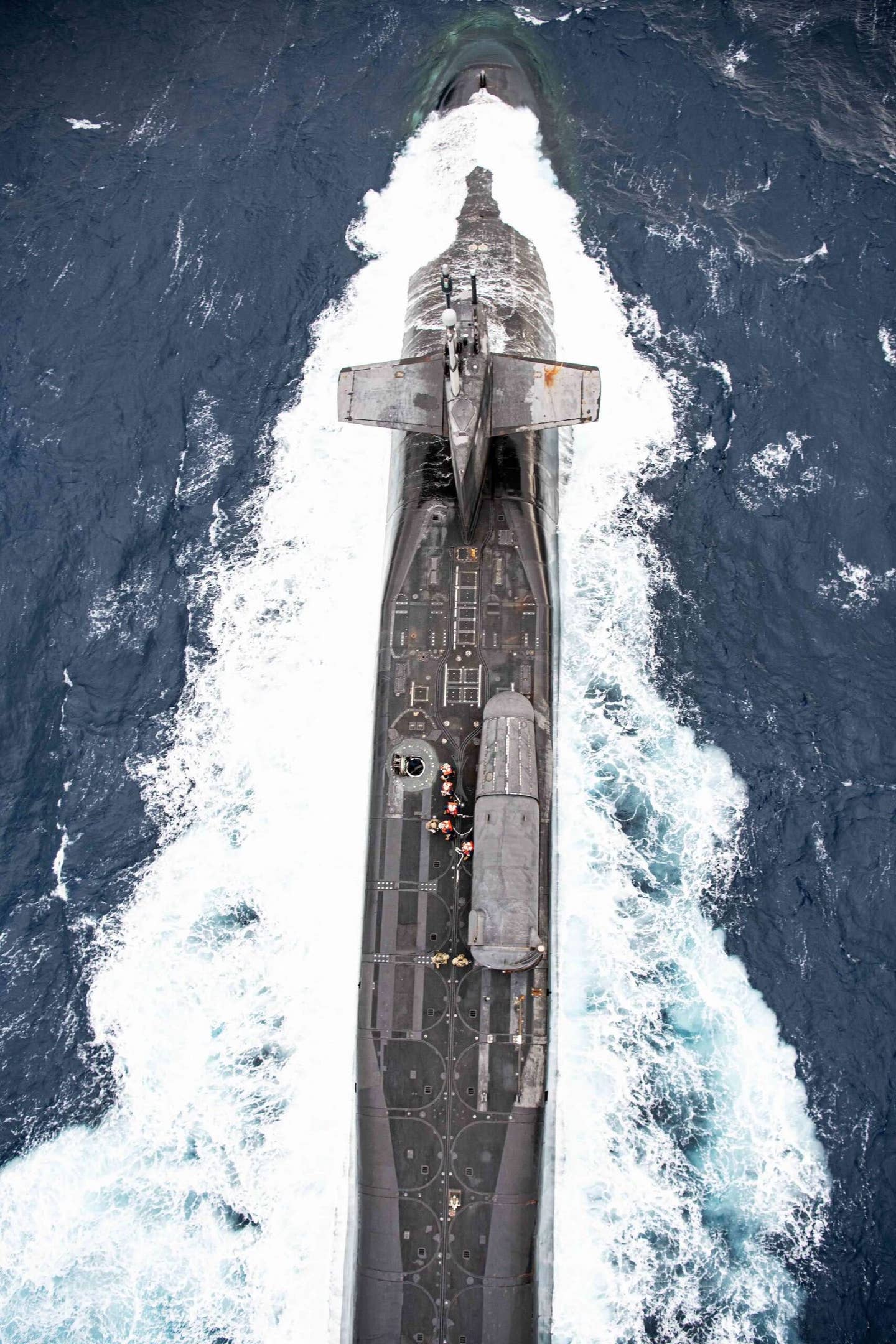 A longer look at USS <em>Florida</em> from above<em>. <em>U.S. Air Force photo by Tech Sgt. Westin Warburton</em> </em>