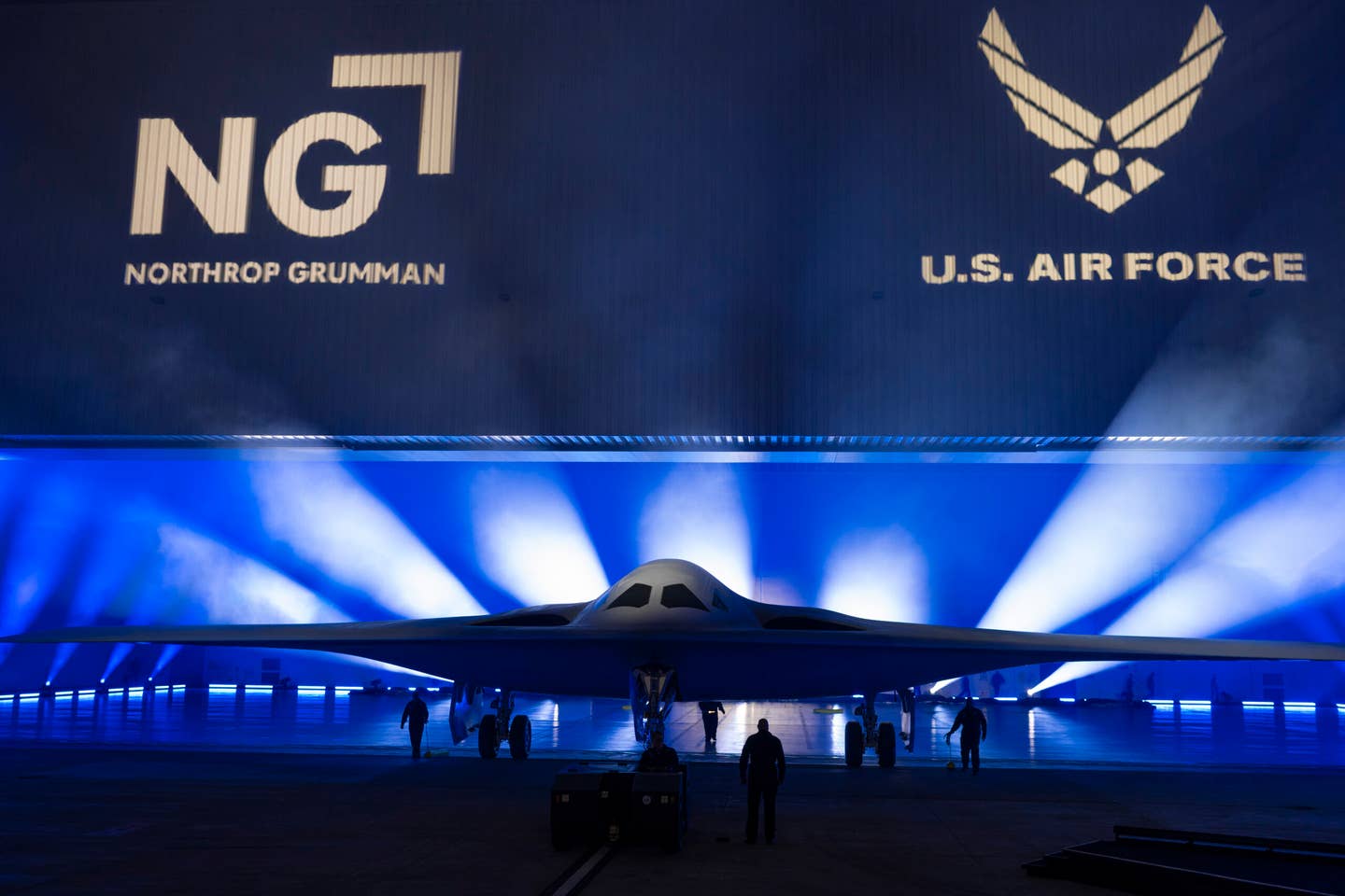 The U.S. Air Force unveils the B-21 Raider at a ceremony in Palmdale, Calif., Dec. 2, 2022. <em>Credit: DoD photos by Chad J. McNeeley</em>