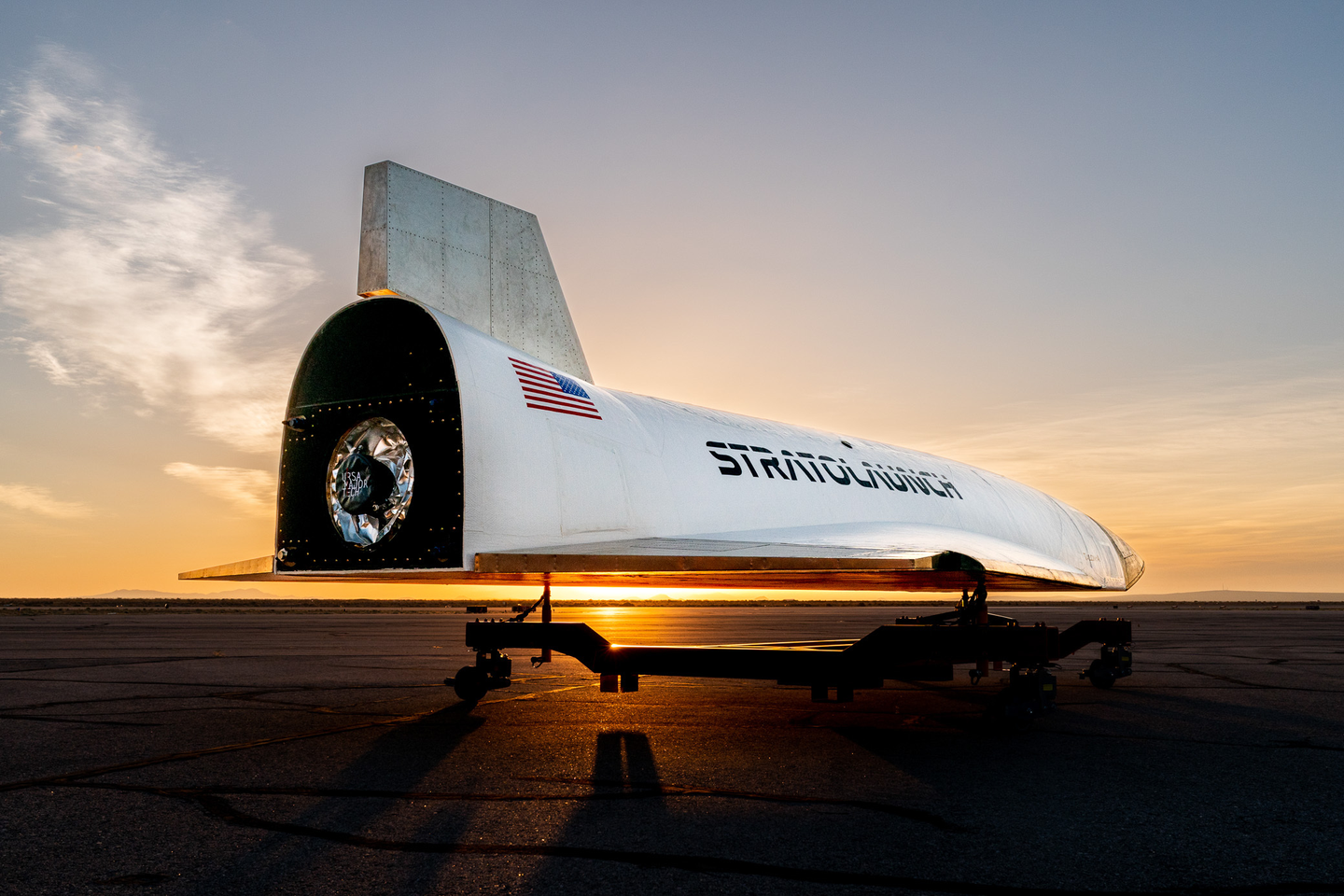Stratolaunch's Talon-A hypersonic testbed vehicle that will be carried by the Roc. <em>Credit: Stratolaunch</em>