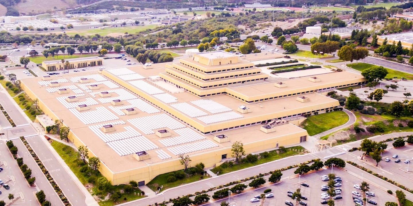 Aerial view of the Chet Holifield Federal Building
