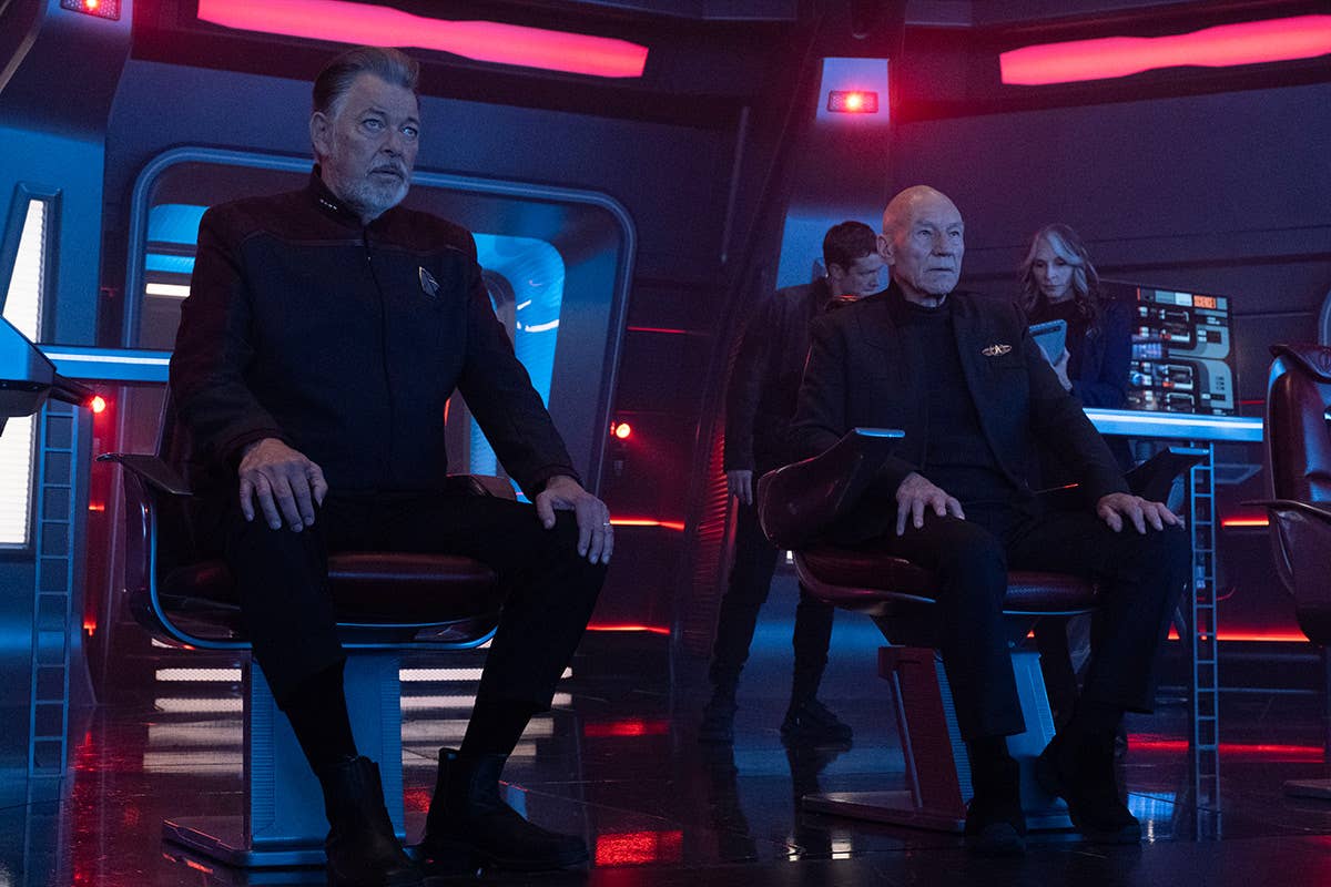 <em>Star Trek: Picard</em> and its sister shows certainly have their own unique 'texture' with far more moody lighting and a blingy vibe. (Paramount)