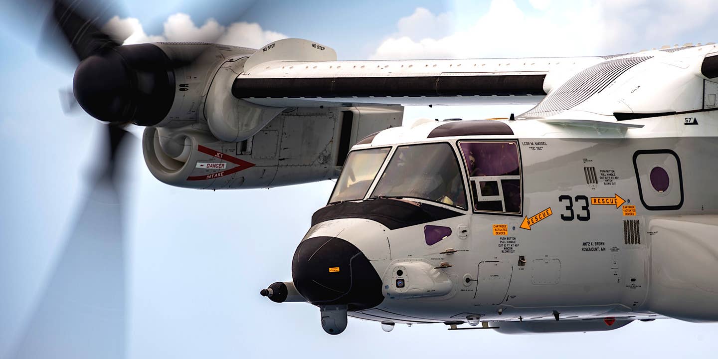 CMV-22 Ospreys Could Fill In For Navy E-2 Hawkeyes As Communications Nodes