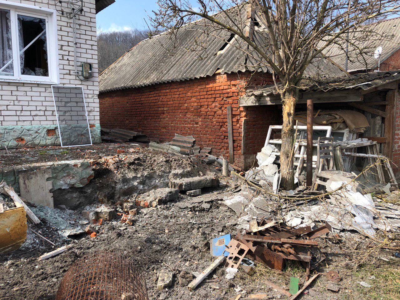 Belgorod Oblast Gov. Vyacheslav Gladkov claims houses were damaged by Ukrainian mortar fire on Wednesday. (Vyacheslav Gladkov Telegram photo)