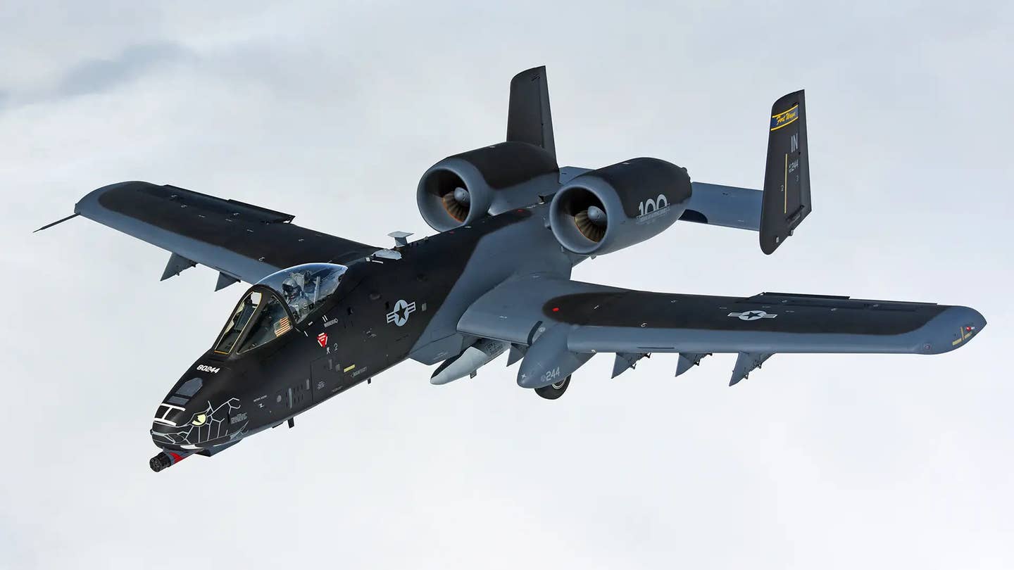An Indiana Air National Guard A-10C Warthog wearing a special paint scheme. <em>Indiana ANG</em>