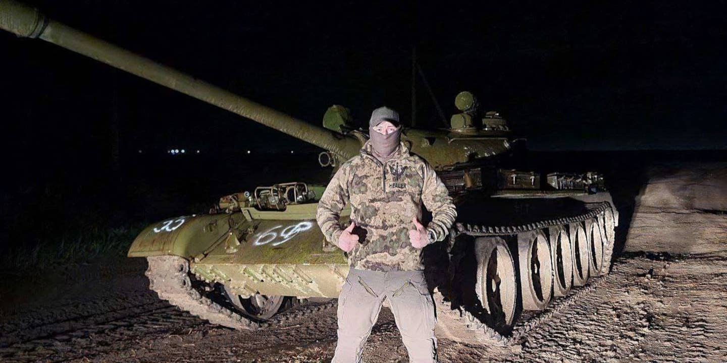 Antique T-54 Series Tank Appears With Russian Forces In Ukraine
