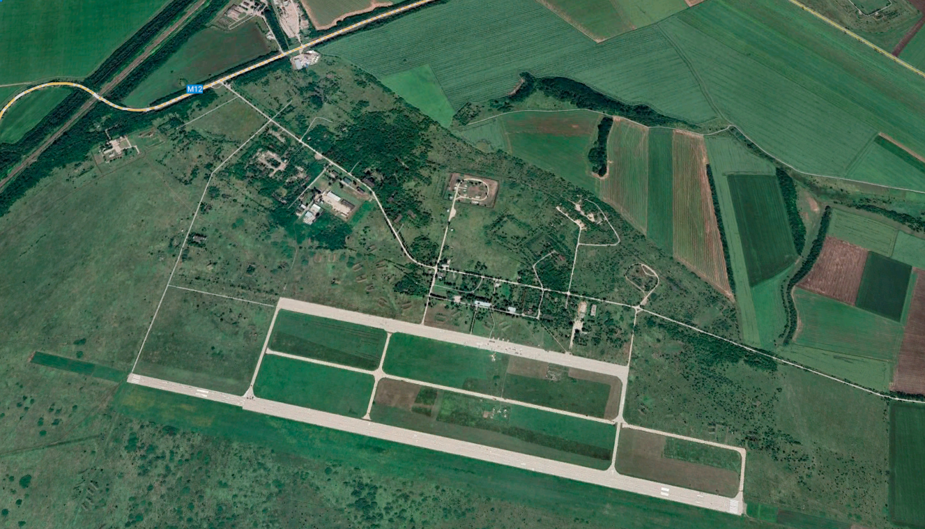 The Kantatove airfield as seen on Aug. 7, 2021. (Google Earth image)
