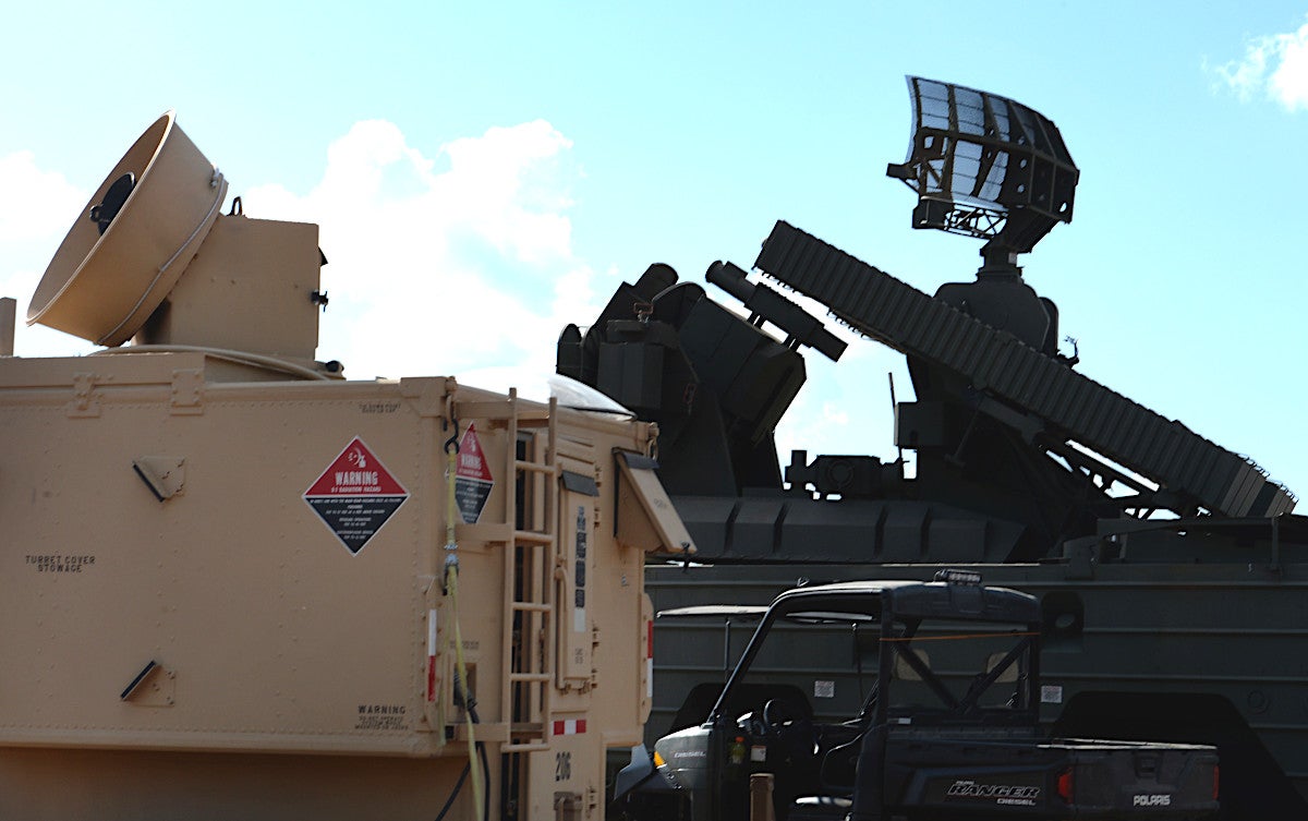 A AN/VPQ-1 Tactical Radar Threat Generator stands ready at Camp Shelby Joint Forces Training Center, Miss., during Southern Strike 17, Oct 27, 2016. SSTK 17 is a total force, multi-service training exercise hosted by the Mississippi Air National Guard’s Combat Readiness Training Center in Gulfport, Miss., from Oct. 24 through Nov. 4, 2016. The exercise emphasizes air-to-air, air-to-ground and special operations forces training opportunities. These events are integrated into demanding hostile and asymmetric scenarios with actions from specialized ground forces and combat and mobility air forces. (U.S. Air Force photo by Senior Airman Ericka Engblom)