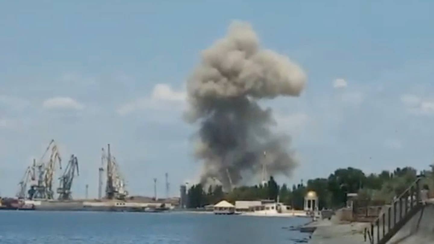 The Azov Sea port city of Berdyansk was struck again Friday.