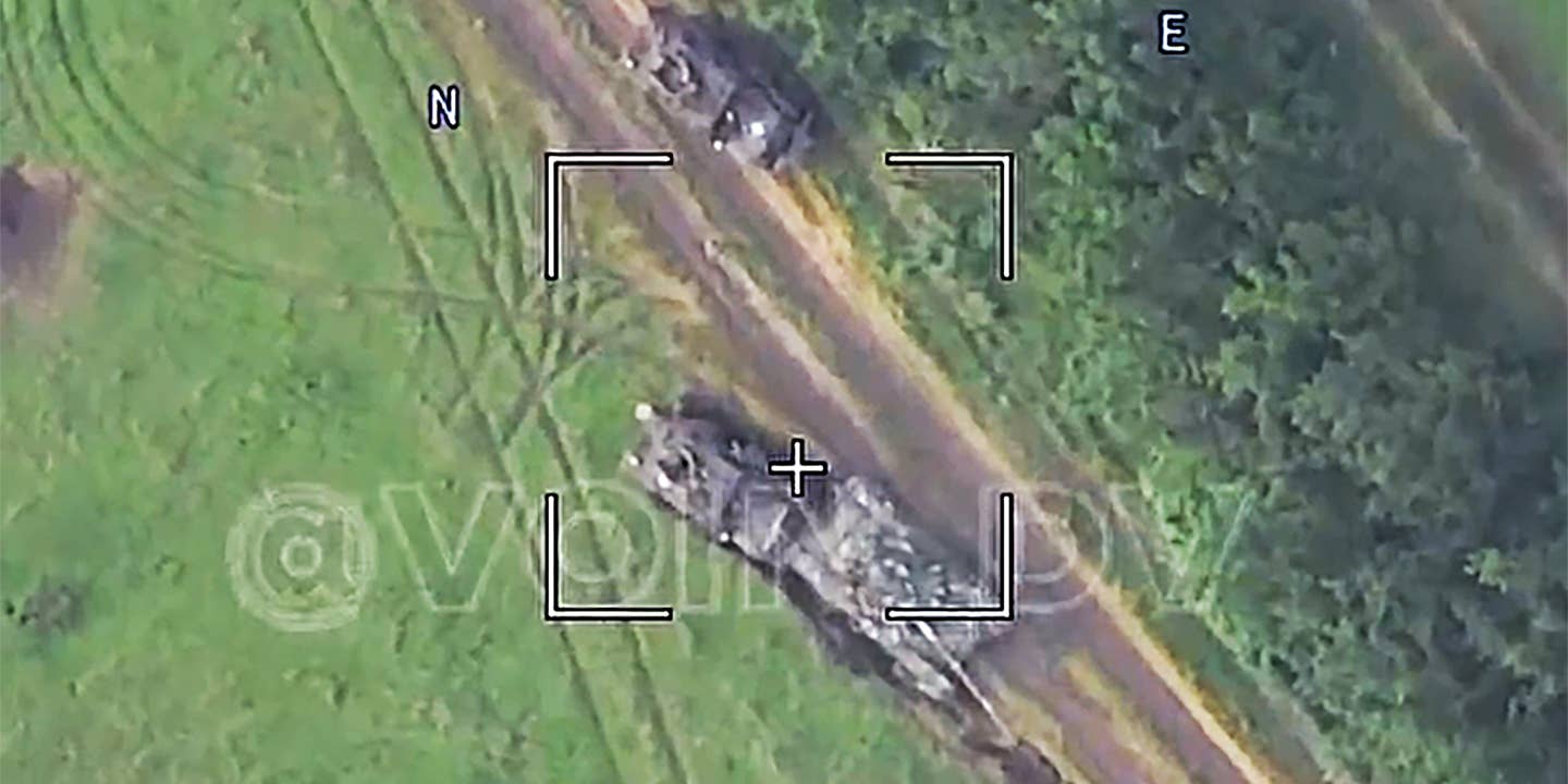 Tank MRAP roll over crush ukraine