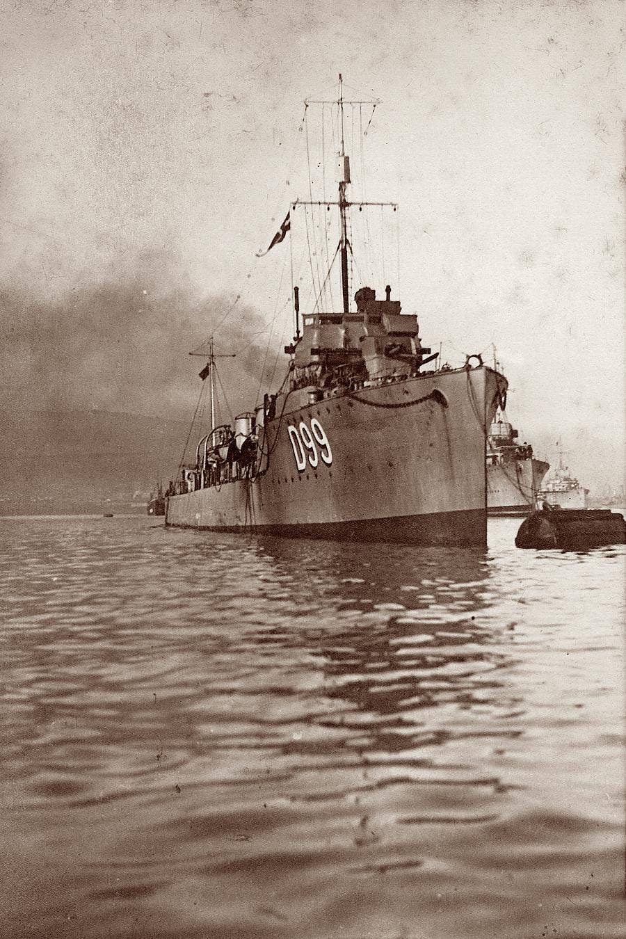HMS <em>Zubian</em> anchored, date unknown. <em>Unknown author</em>
