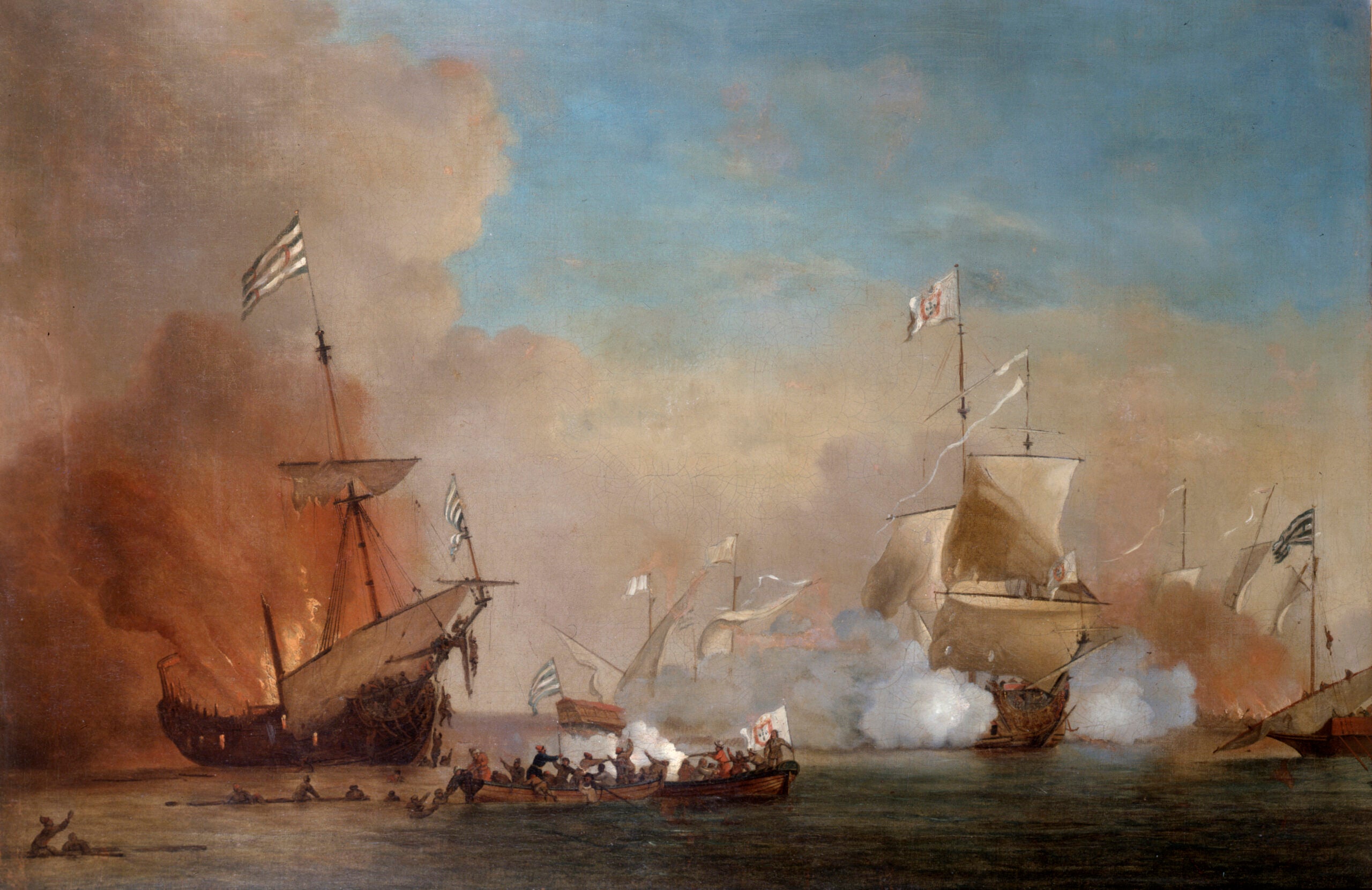 'Pirates Attacking a British Navy Ship', 17th century. (Photo by Art Media/Print Collector/Getty Images)