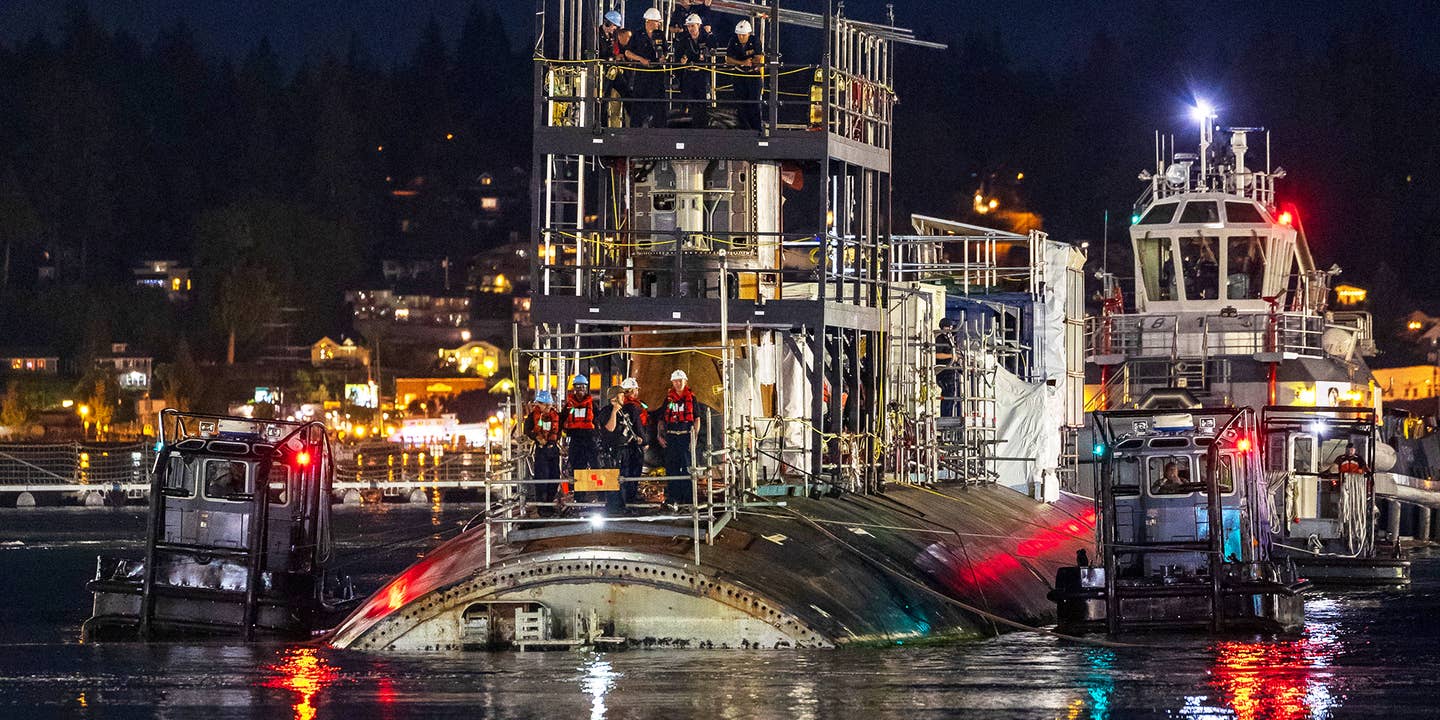 USS connecticut Puget Sound repair drydock