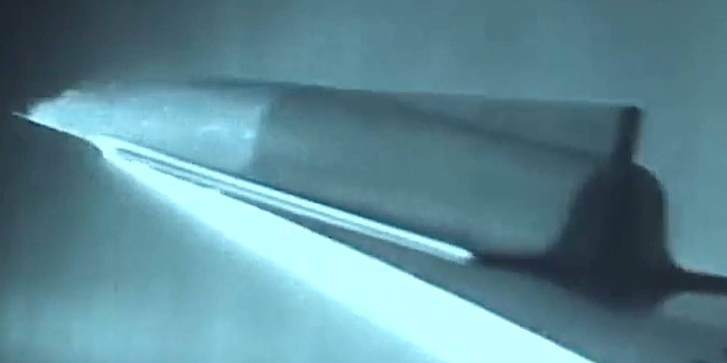 A space plane design is seen being tested in what China says is the most powerful wind tunnel in the world in new video.