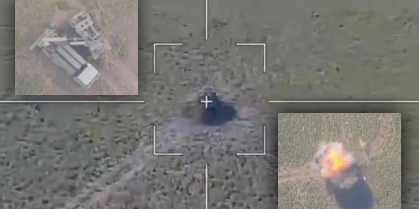 Drone's-eye perspective of Aspide system attack