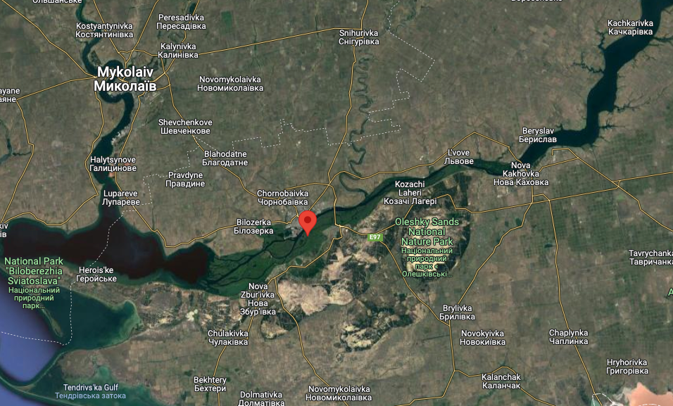 Ukrainian forces have crossed the Konka River in Russian-occupied Kherson Oblast. (Google Earth image)