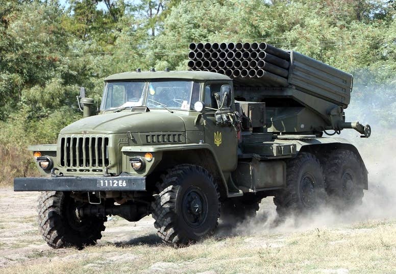 A Ukrainian BM-21 Grad multiple rocket launcher. <em>Ukrainian Ministry of Defense</em>.