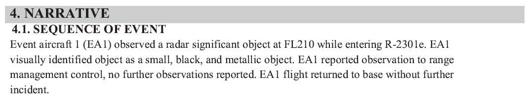 The sequence of events regarding the incident on December 14, 2022, as found in HATR that was submitted afterward. <em>USAF via FOIA</em>