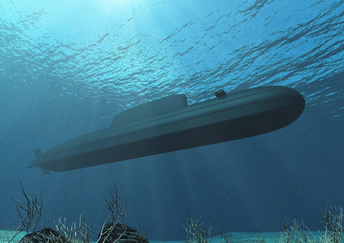 A visualization of the future <em>Dakar</em> class submarine by TKMS. Note the prominent sail similar to the INS <em>Drakon</em>. <em>TKMS</em>