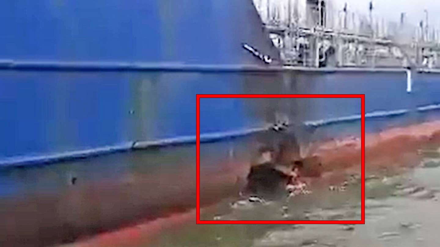 We now have our first look at the hole a Ukrainian drone boat attack left in the side of a Russian tankers ship.