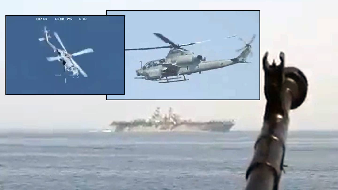 Iranian forces threatened to open fire on US military helicopters covering American warships during a recent transit through the Strait of Hormuz.