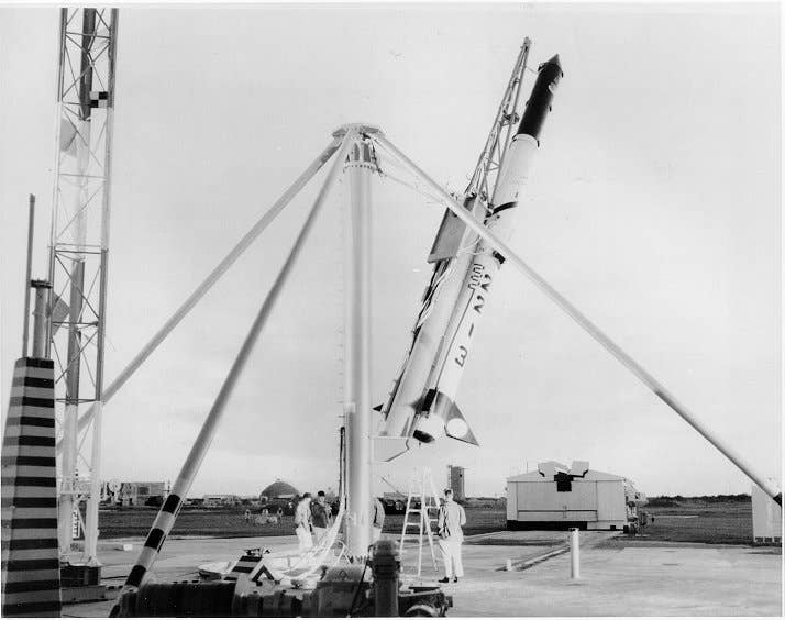 Blue Scout Junior rocket. <em>U.S. Air Force</em>